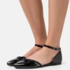 Anna Field Ankle Strap Ballet Pumps - Black