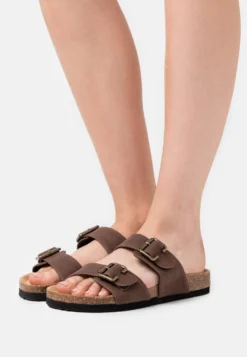 Anna Field Slippers - Dark Brown