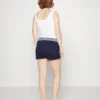 Maternity Detail Waistband Shorts - Shorts -Dark Blue