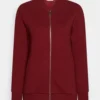 Anna Field Zip-Up Sweatshirt - Bordeaux