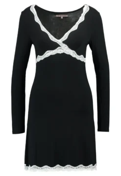Anna Field Heidi Long Sleeves Viscose Nightdress - Nightie - Black -Style Hub Shop 32fa00dfae104f94a6dcda686bd2fdf8