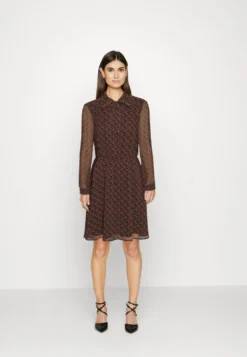 Anna Field Day Dress - Black/Brown