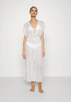 Anna Field Embroidered Cover Up/ 802 - Black - Beach Accessory - 001 - White