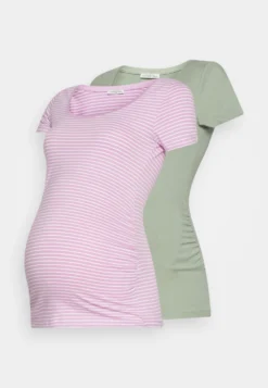 2 Pack - Print T-Shirt - Purple/White/Teal