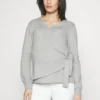 Zip-Up Sweatshirt - Mottled Light Grey