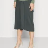 Maternity Basic Midi Skirt- Pencil Skirt - Light Green