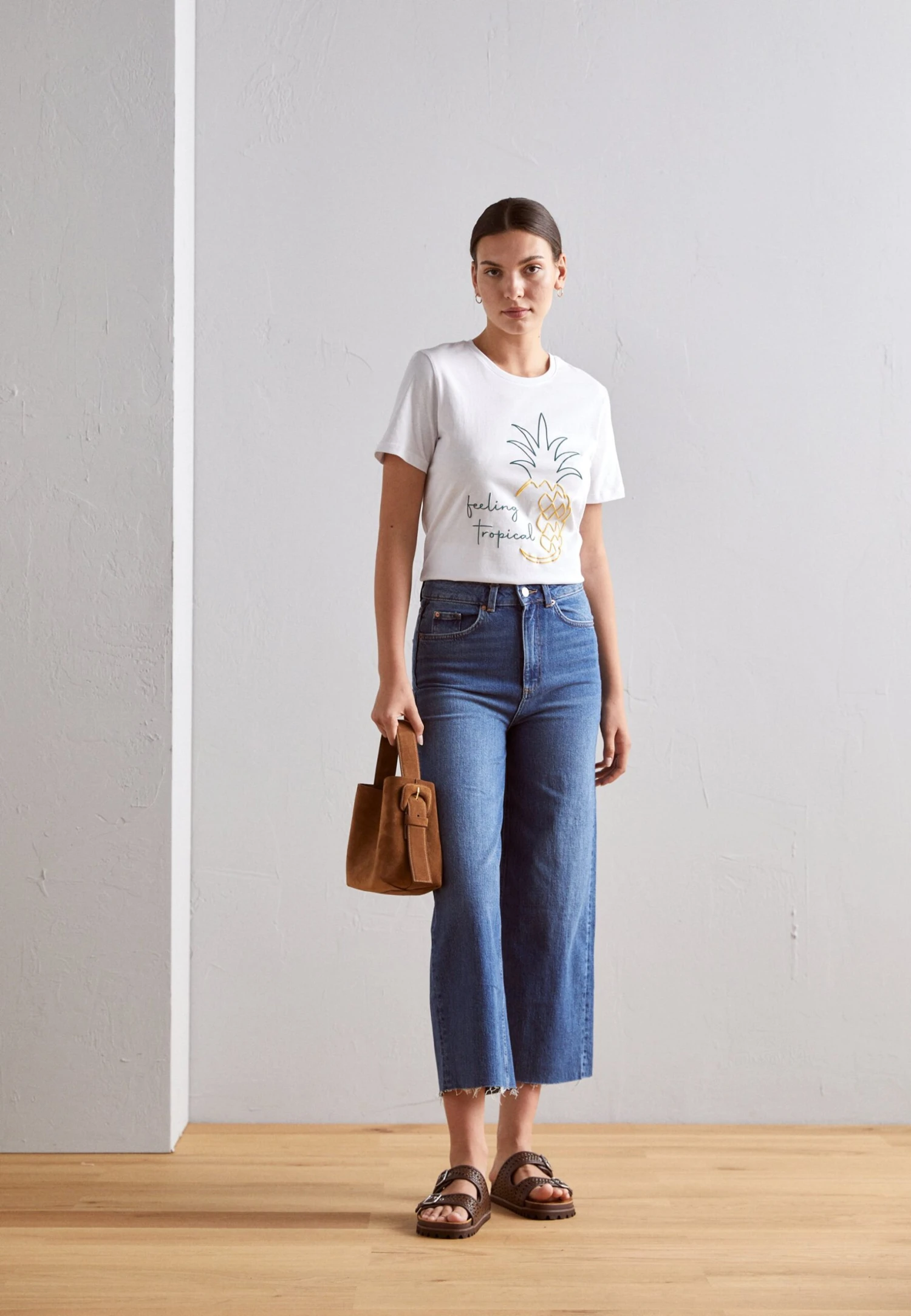 Anna Field Hattie Pineapple Puff - Print T-Shirt - White 2 Anna Field Hattie Pineapple Puff - Print T-Shirt - White - Image 2