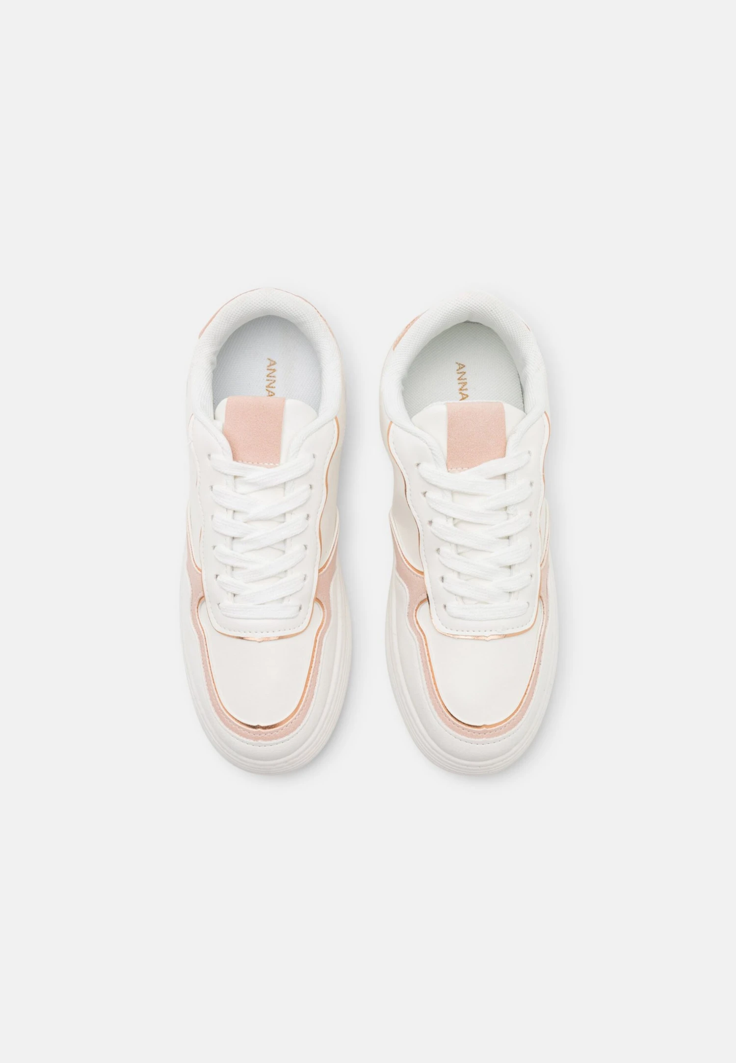 Anna Field Trainers - White/Rose Gold Coloured 6 Anna Field Trainers - White/Rose Gold Coloured - Image 6