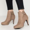 Anna Field High Heeled Ankle Boots - Taupe