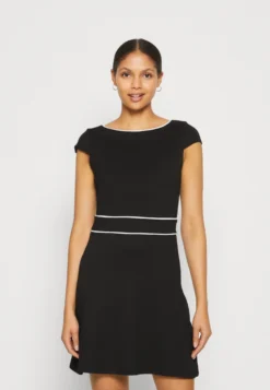 Anna Field Jersey Dress - Black/White