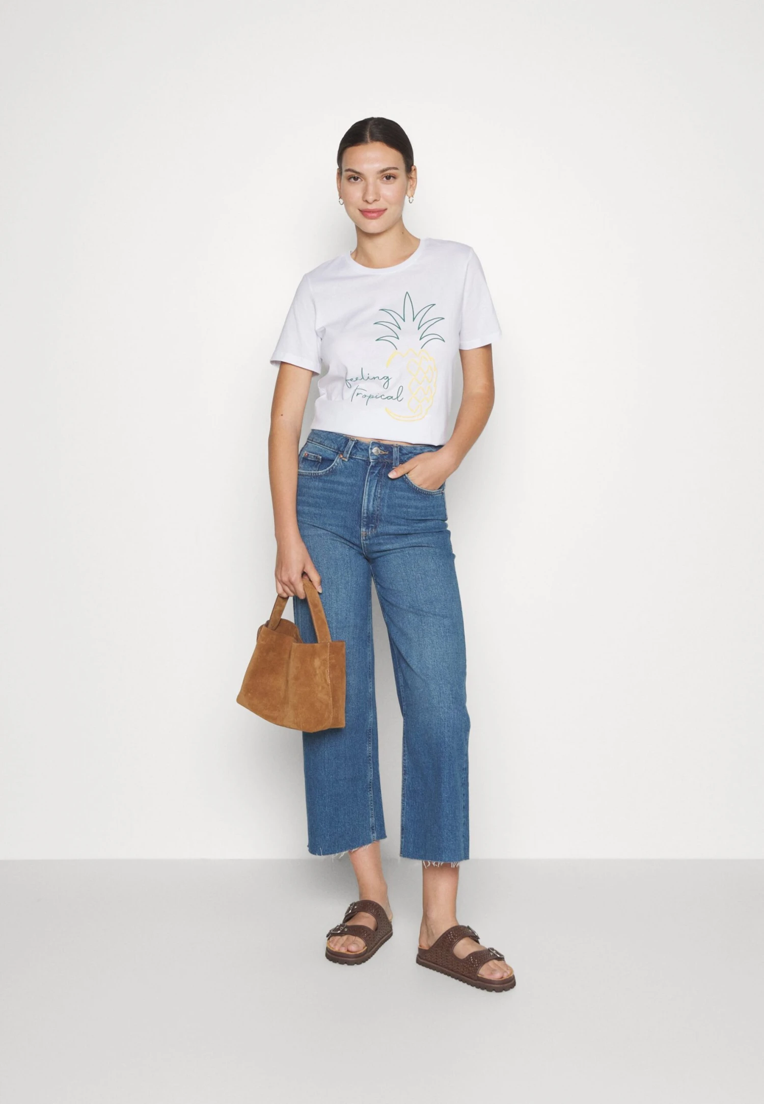 Anna Field Hattie Pineapple Puff - Print T-Shirt - White 5 Anna Field Hattie Pineapple Puff - Print T-Shirt - White - Image 5