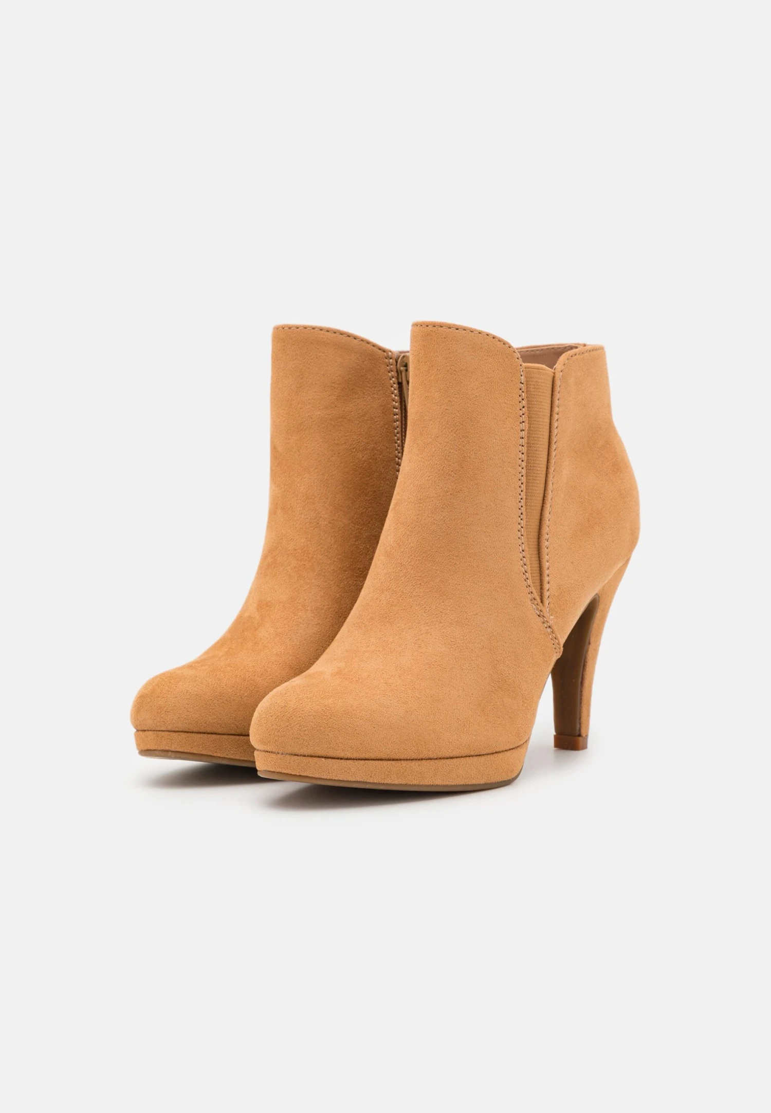 Anna Field High Heeled Ankle Boots - Beige 3 Anna Field High Heeled Ankle Boots - Beige - Image 3
