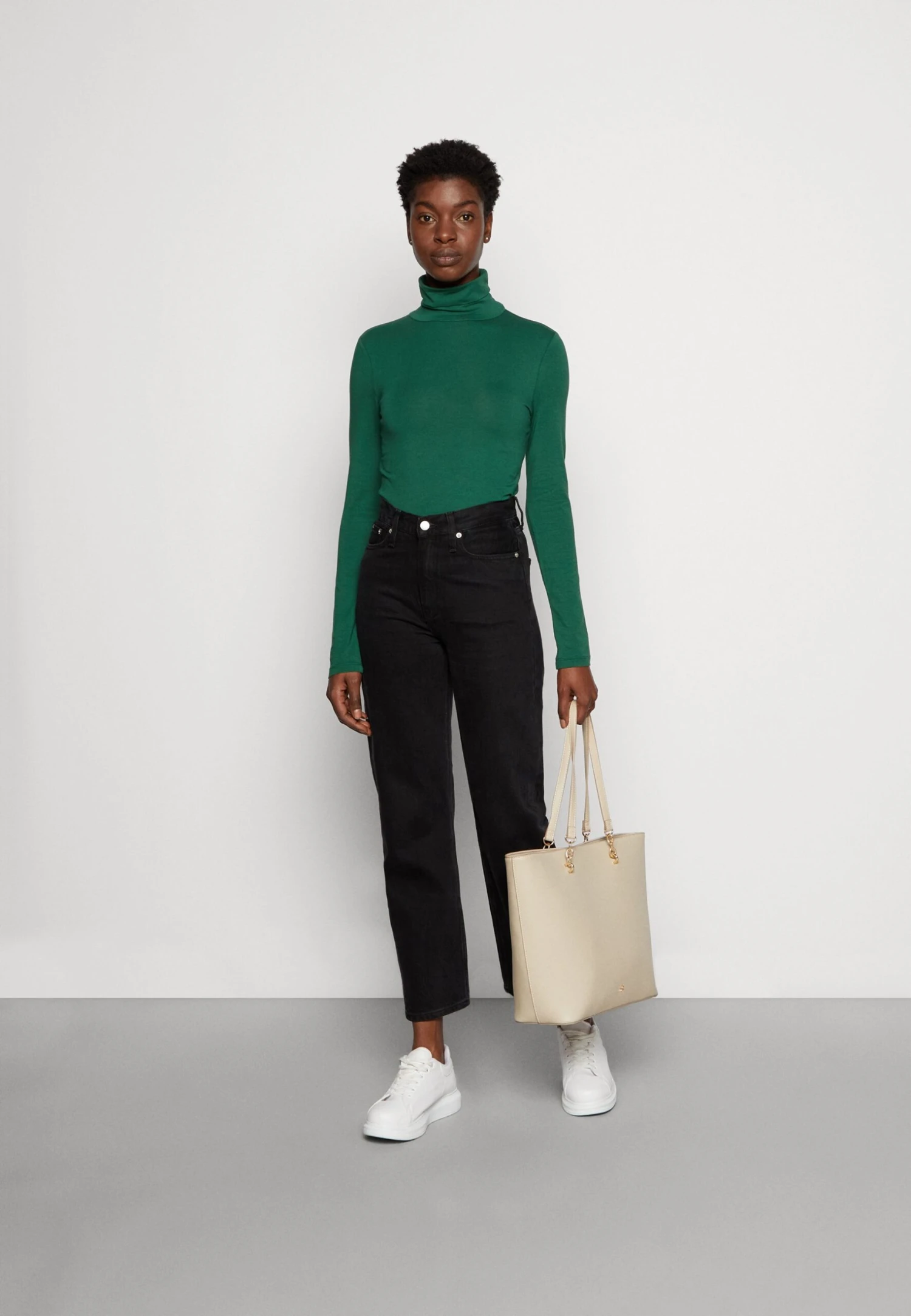 Anna Field Long Sleeved Top - Dark Green 2 Anna Field Long Sleeved Top - Dark Green - Image 2