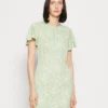 Anna Field Jersey Dress - Green/Light Green