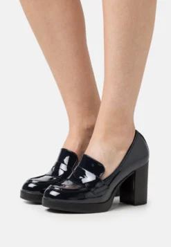 Anna Field Platform Heels - Dark Blue