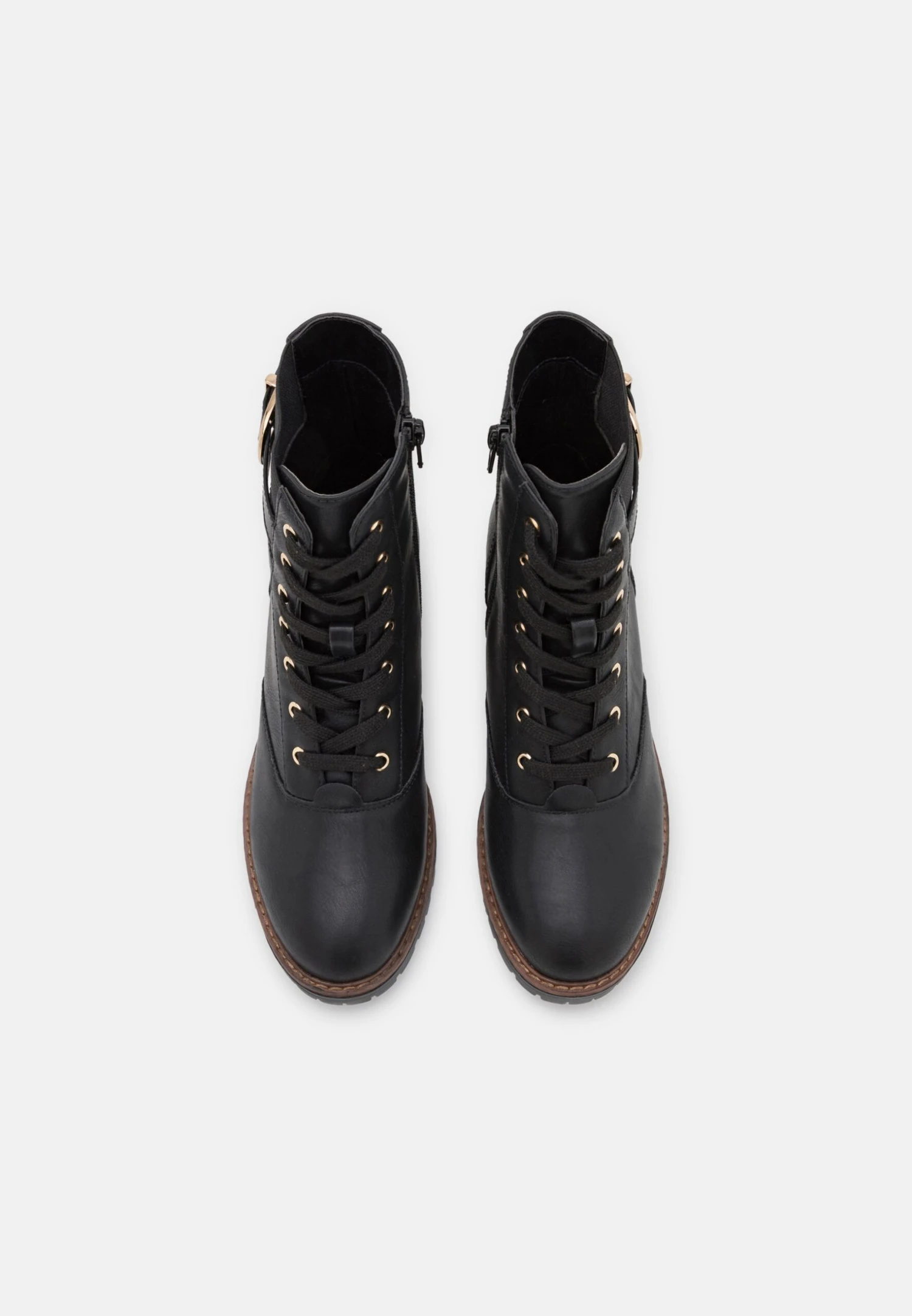 Lace-Up Ankle Boots - Black 6 Lace-Up Ankle Boots - Black - Image 6